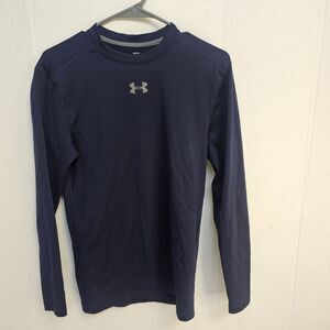 Under Armour Cold Gear Navy Long Sleeve Compression Shirt Sz Large Sports W490